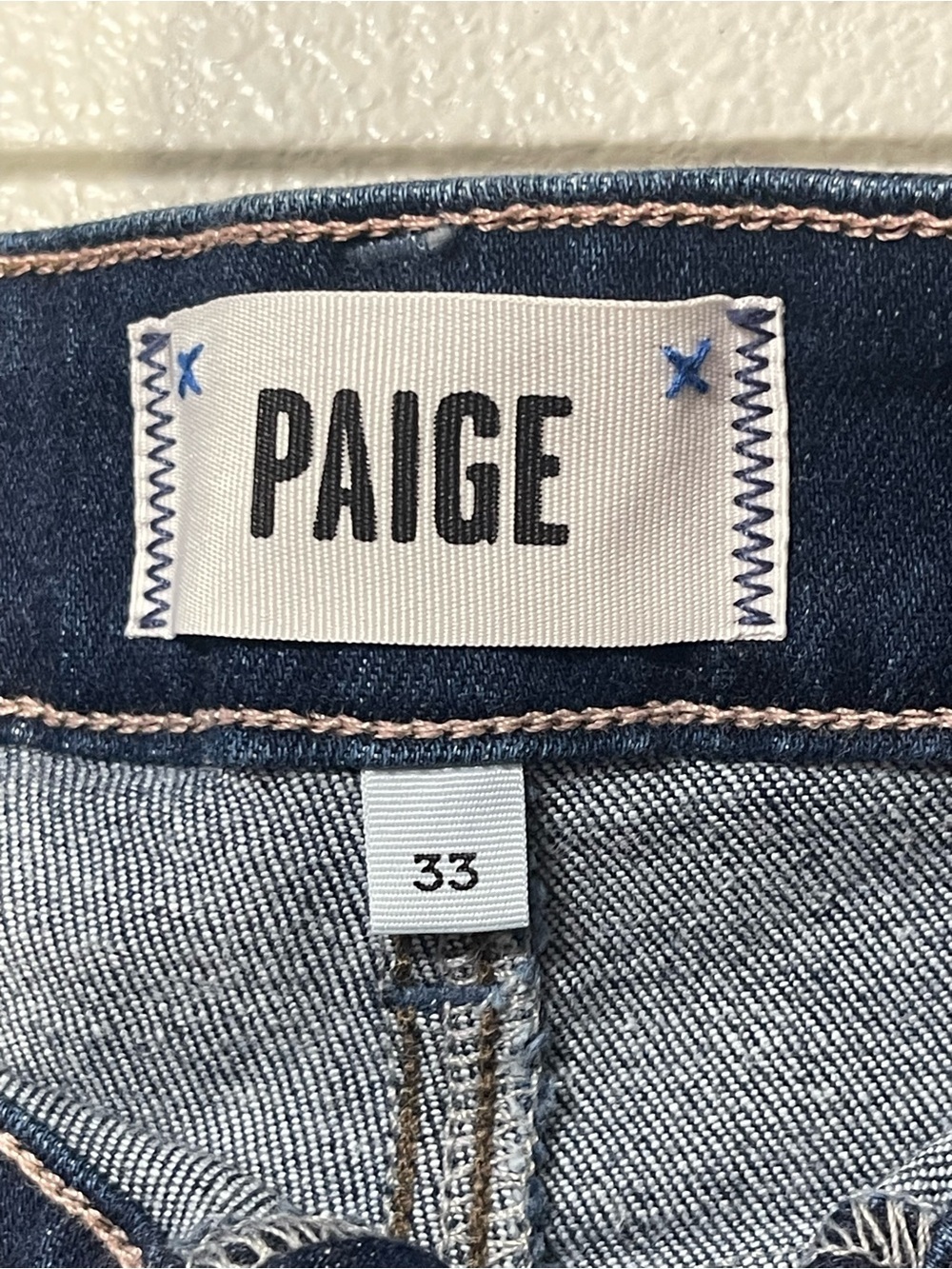 NWT Anthropologie Paige Anessa High Ankle Wide Ankle Dark Wash Jeans  - Size 33 - Picture 3 of 7